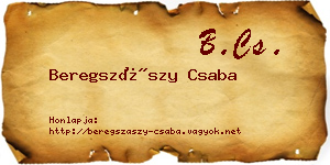 Beregszászy Csaba névjegykártya